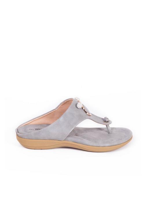 WONDERFIT THONG SANDAL - 9 - Pewter