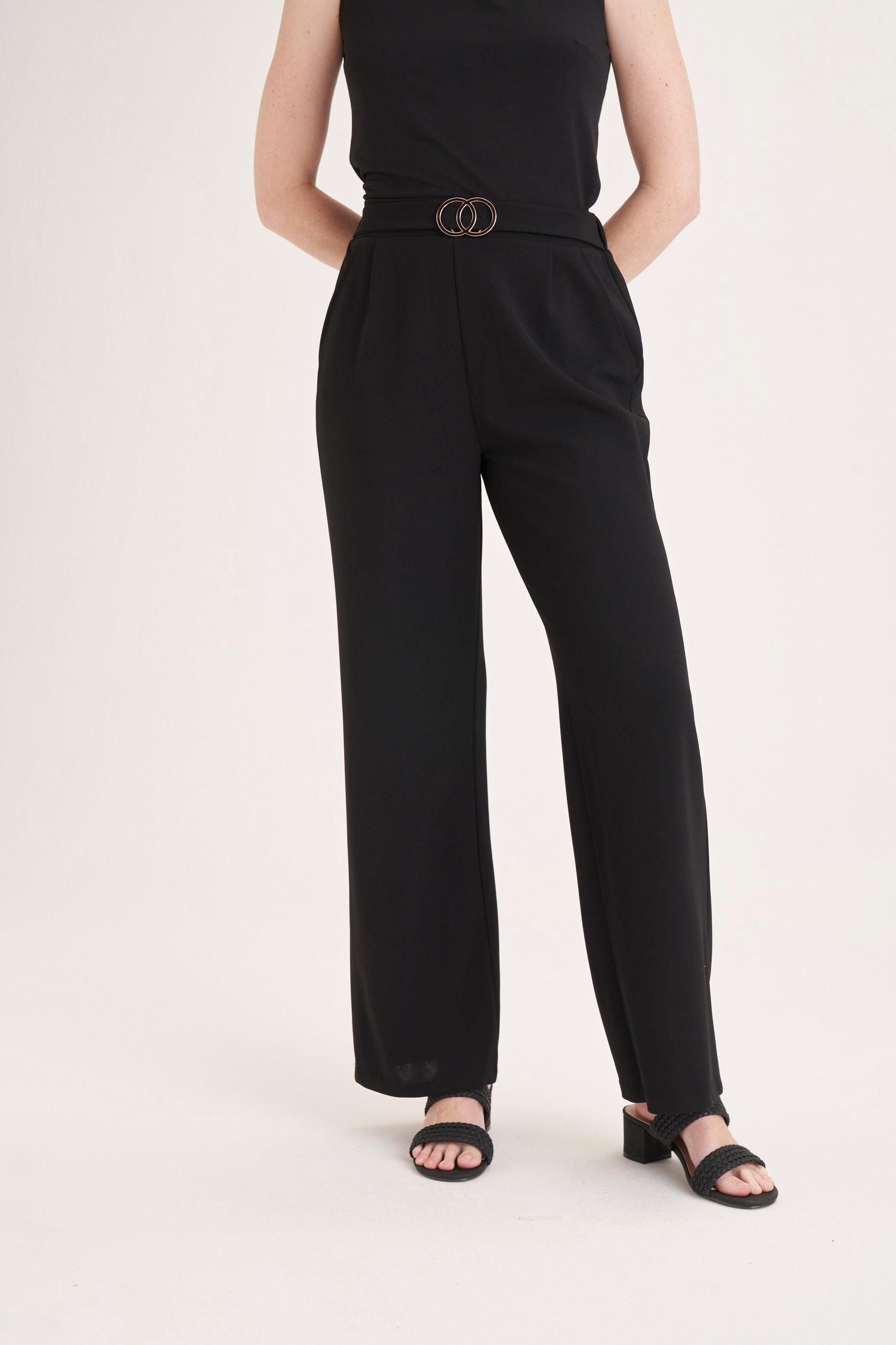 WIDE LEG PANTS WITH BUCKLE