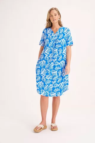 HENLEY SHIFT DRESS BLUE