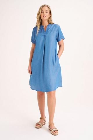 A LINE DENIM DRESS XL Baby Blue MILADYS