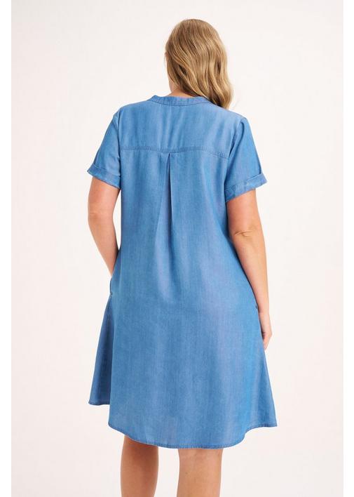 A-LINE DENIM DRESS - XL - Baby Blue