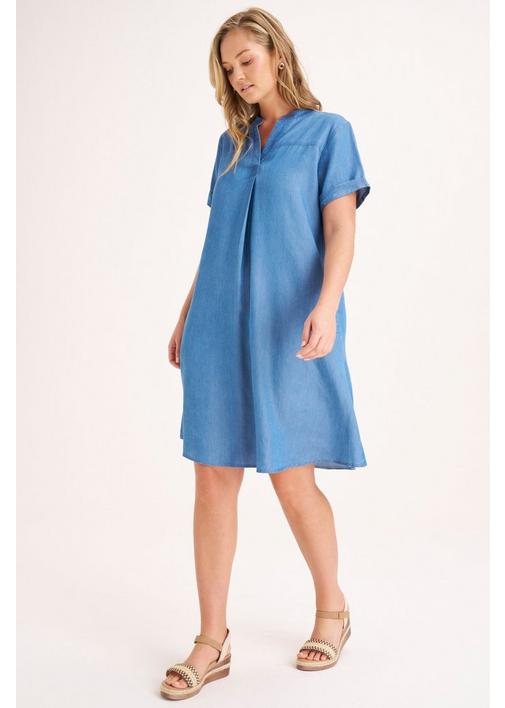 A-LINE DENIM DRESS - XL - Baby Blue