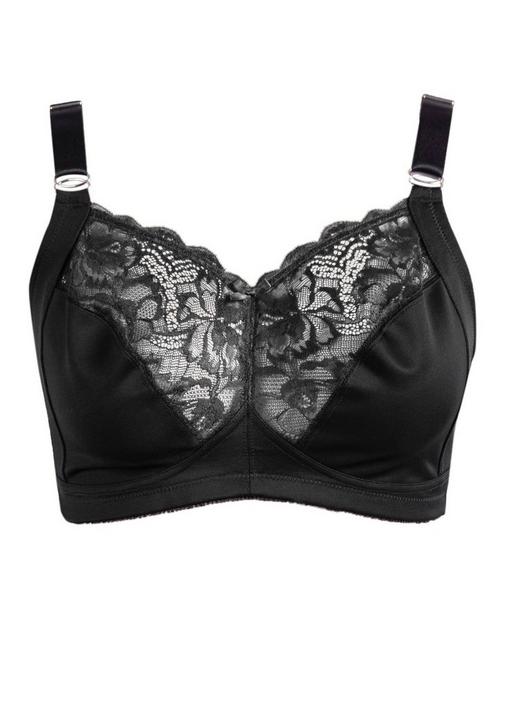 Buy Playtex women non padded non wire lace trim bra black Online