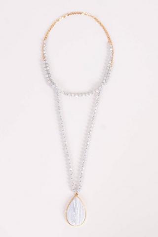 LONG BEADED NECKLACE