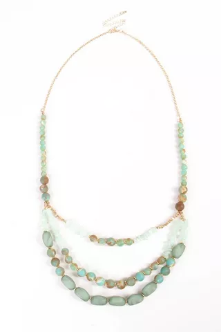 LAYERED BEADED NECKLACE