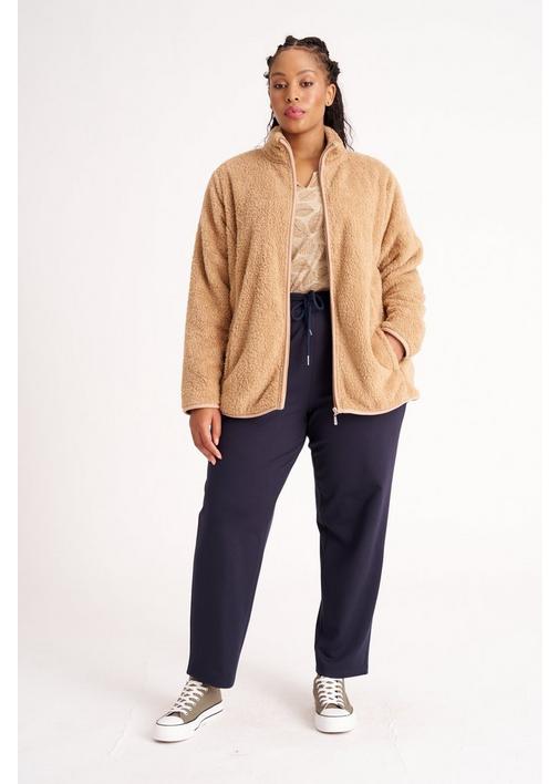 CORAL FLEECE JACKET NATURAL - 3XL - Taupe | MILADYS