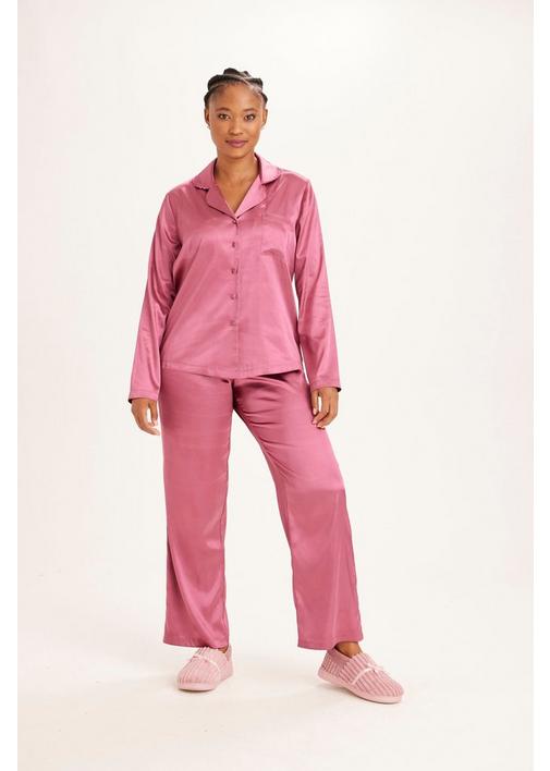SATIN SLEEP SET 3XL Rose Wine MILADYS