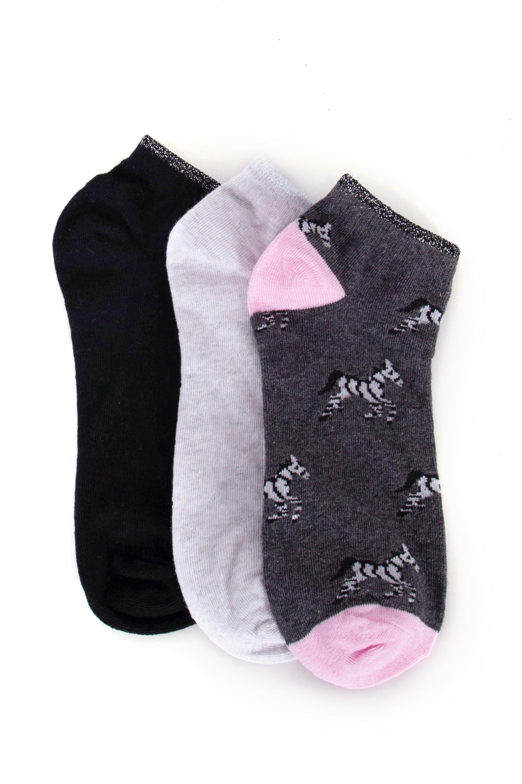 3 PACK ANKLE SOCKS