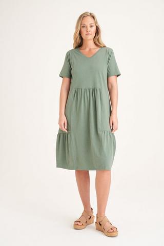 COTTON A-LINE DRESS FATIGUE