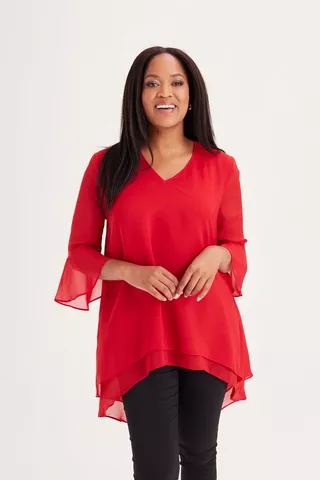 LAYERED TOP RED