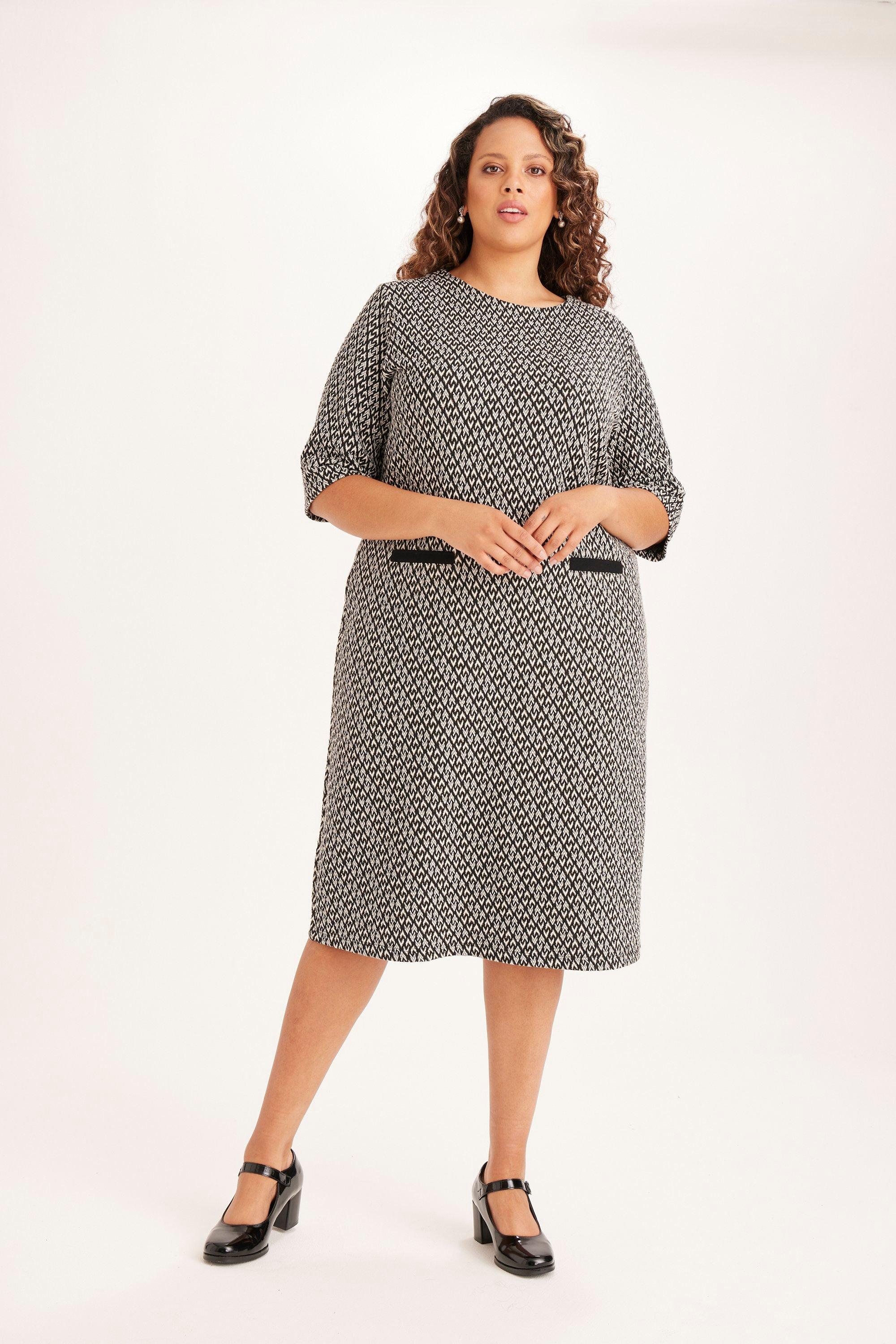 PRINTED A-LINE DRESS - XL - Multi | MILADYS