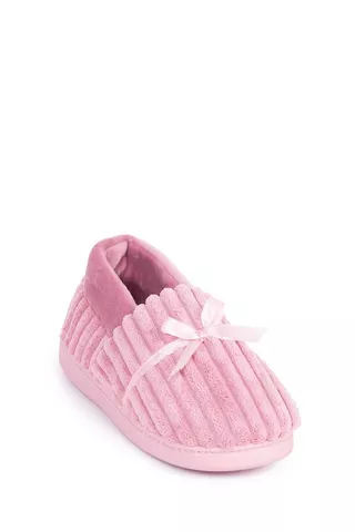 RIBBED SLIPPER BOOT PINK