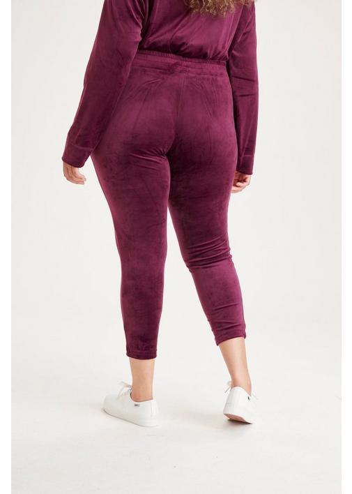 VELOUR TRACKPANTS PLUM - 3XL - Plum | MILADYS