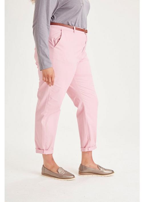 BELTED CHINO PANTS PINK - 122 - Dusty Pink | MILADYS