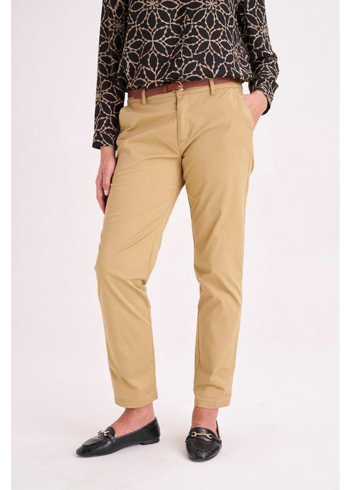 BELTED CHINO PANTS STONE - 127 - Tobacco | MILADYS