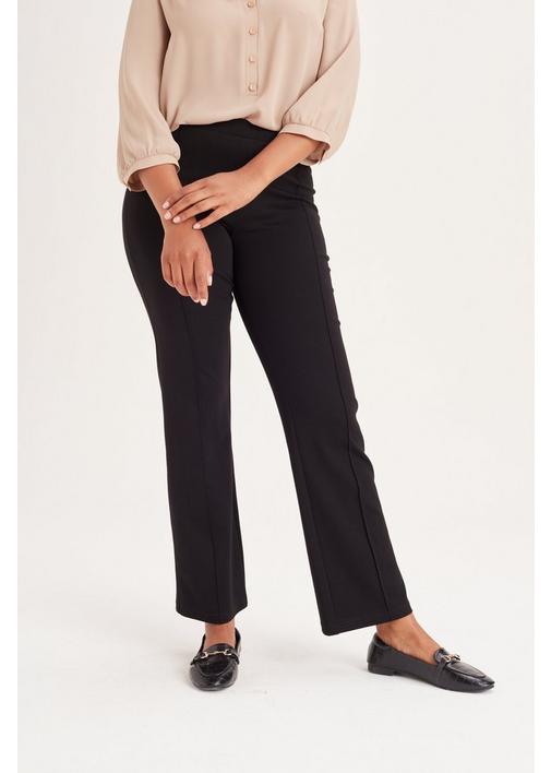 Straight leg black slacks sales
