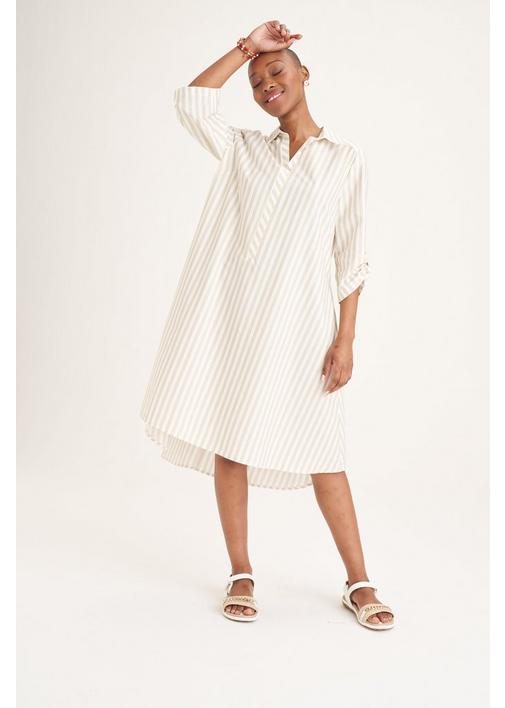 Striped shirt dress outlet h&m