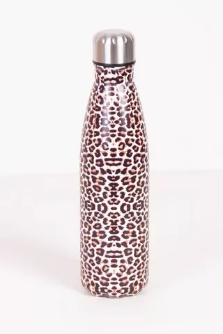 LEOPARD PRINT STAINLESS STEEL FLASK