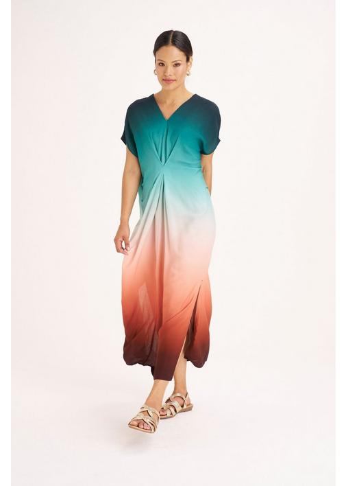 Kaftan Dress - Turquoise/ombre - Ladies