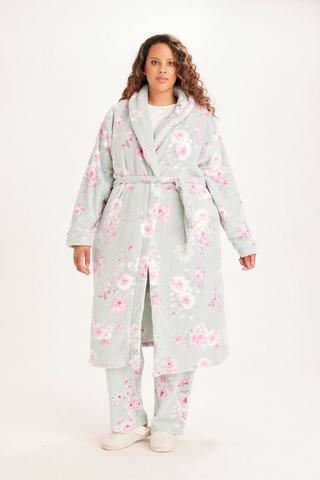 FLORAL FLEECE GOWN