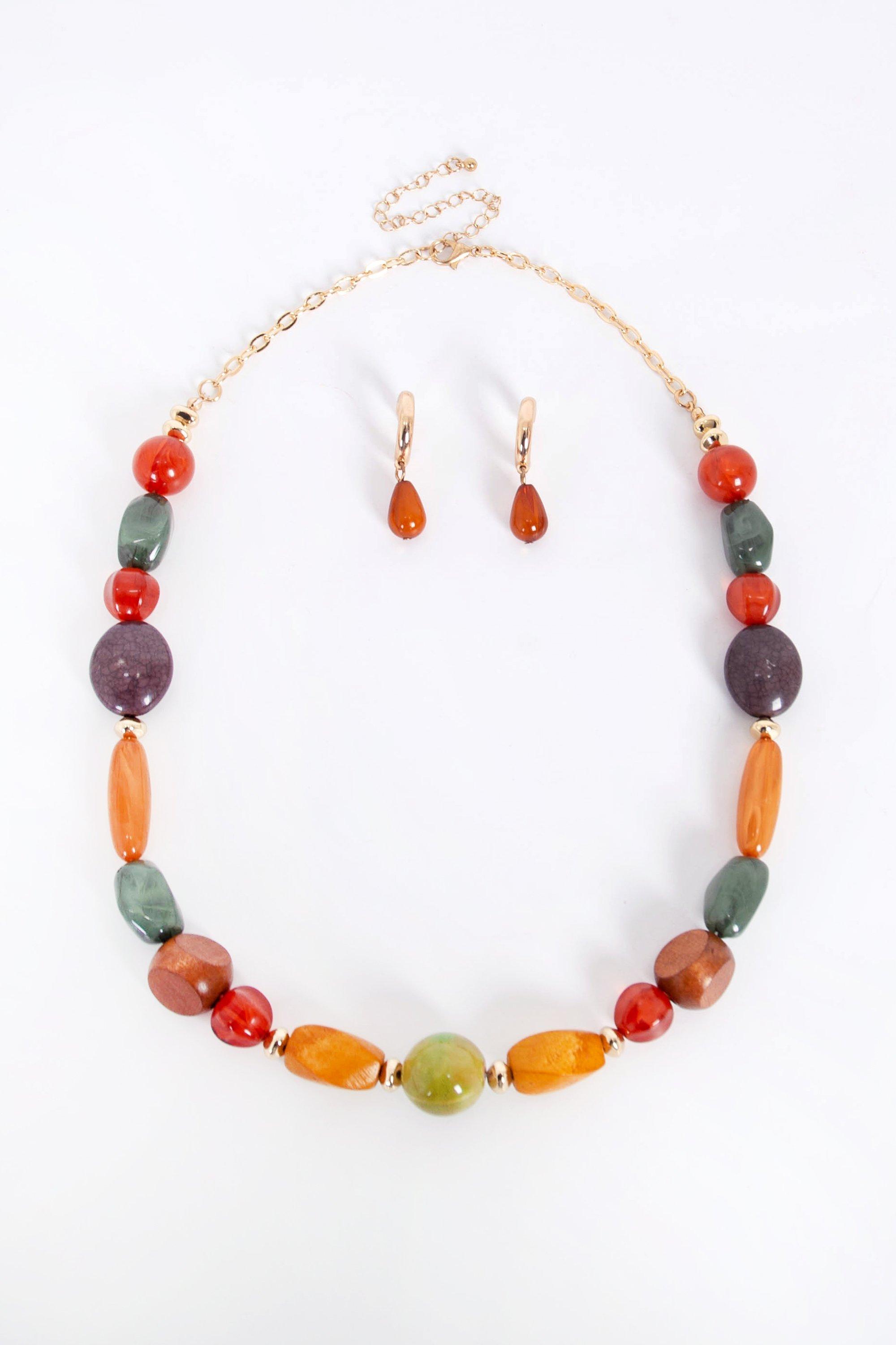 NECKLACE AND EARRING SET - 1 - Multi