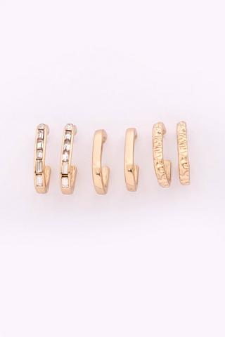 3 PACK HOOP EARRINGS