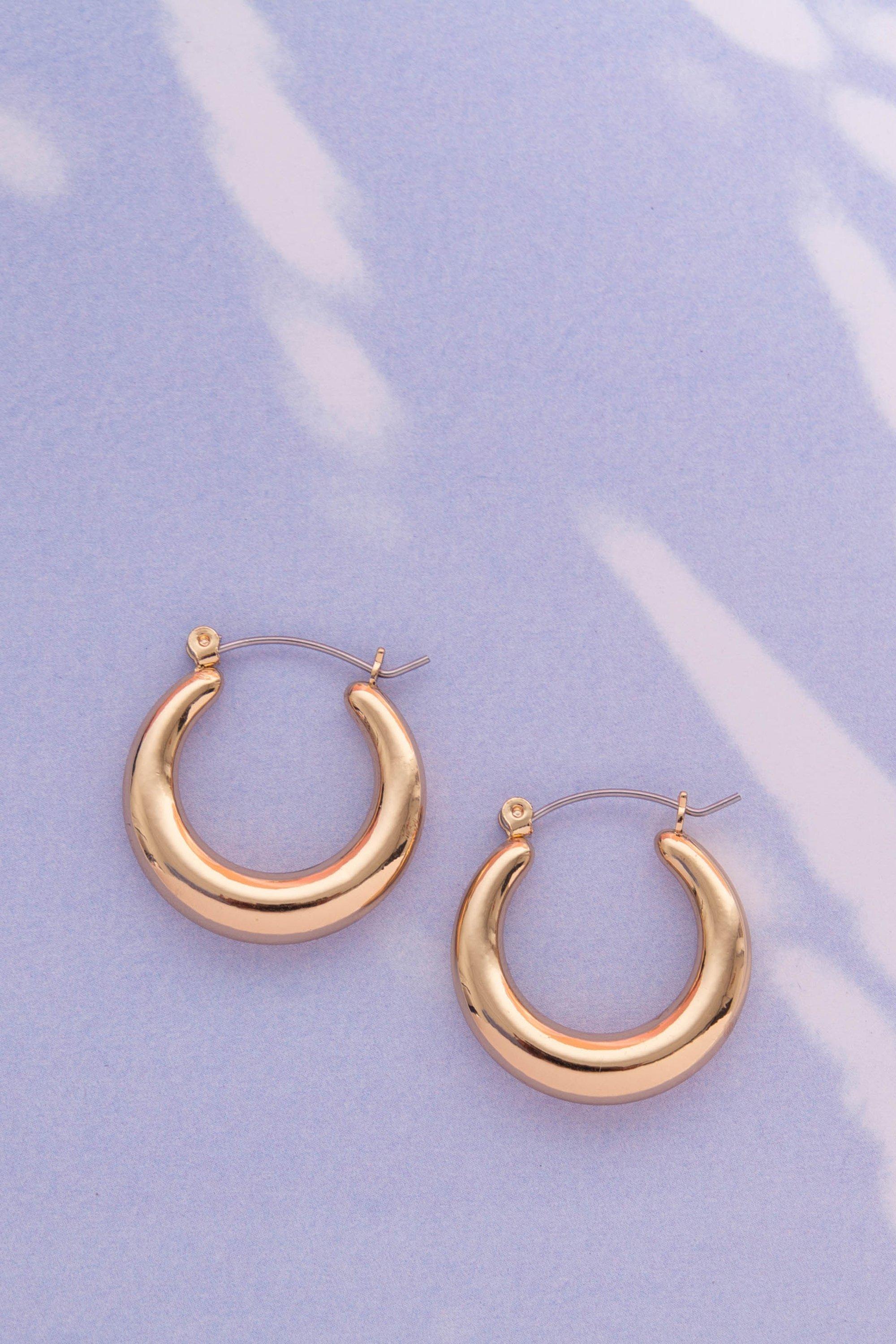 GOLD HOOP EARRINGS - 1 - Yellow Gold