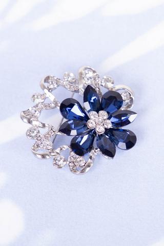 SAPPHIRE FLOWER BROOCH