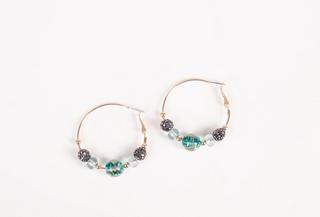 BEADED HOOP EARRINGS