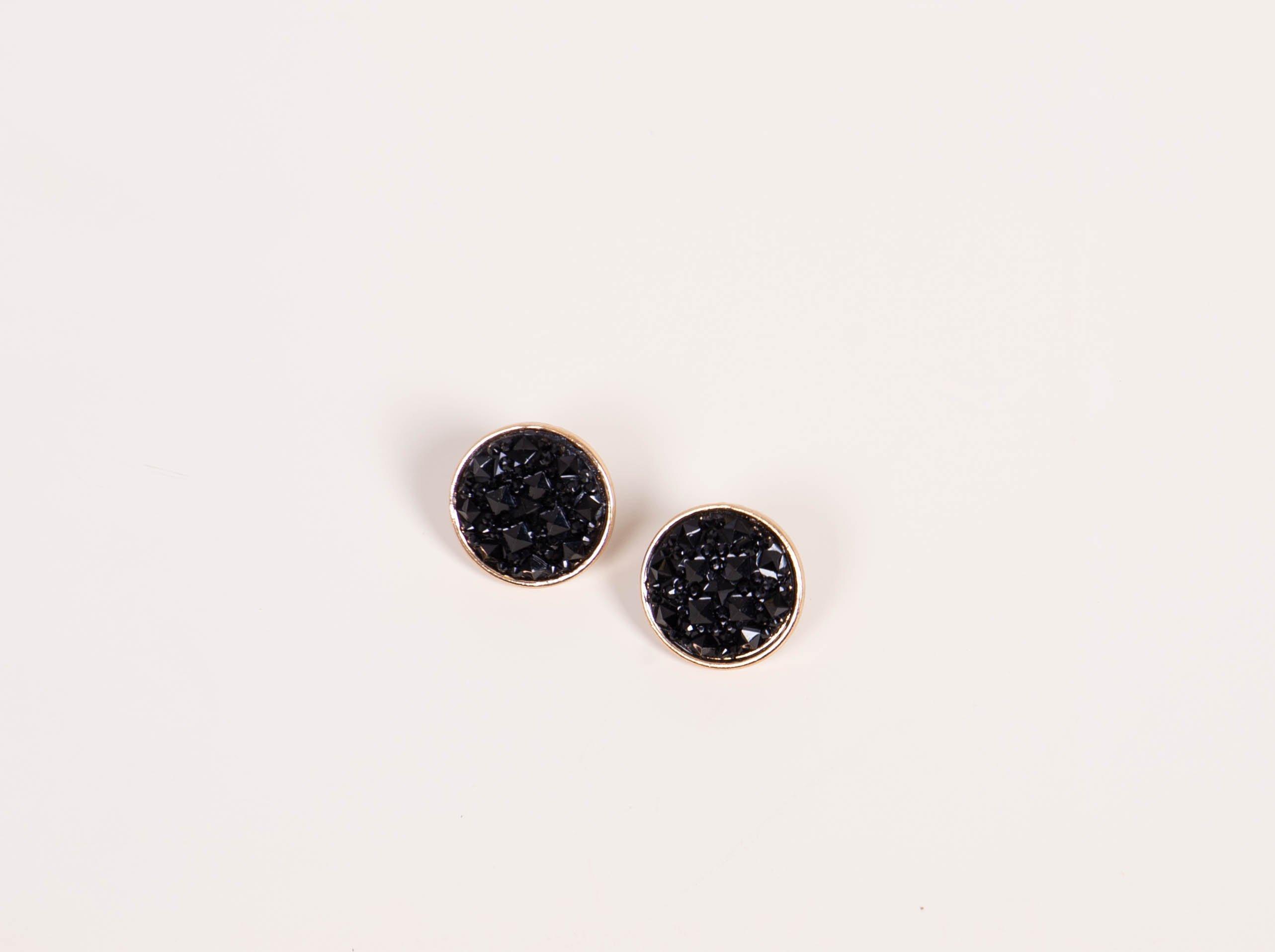 STUD EARRINGS BLACK - 1 - Black