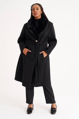 MELTON COAT BLACK