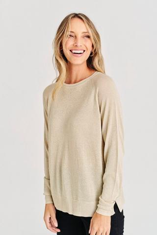 GOLD LUREX KNITTED PULLOVER