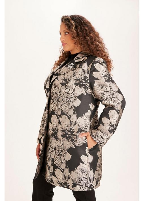 Plus size jacquard jacket best sale