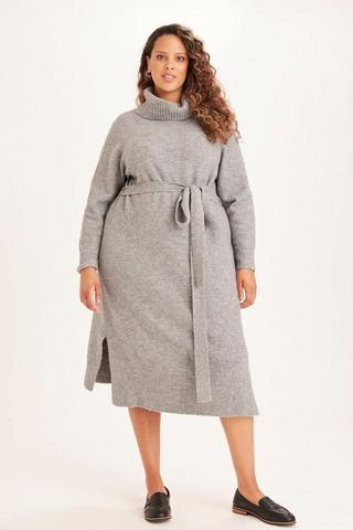 KNITTED DRESS GREY