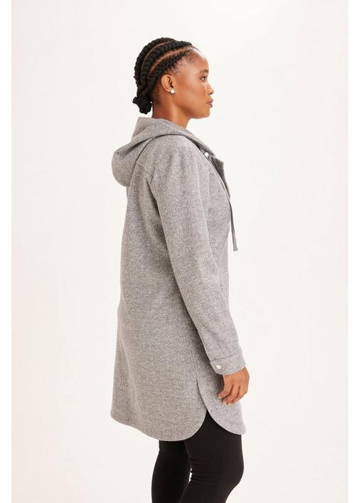 HOODED MELTON JACKET GREY - 3XL - Medium Grey | MILADYS HOODED MELTON JACKET GREY - 3XL - Medium Grey | MILADYS