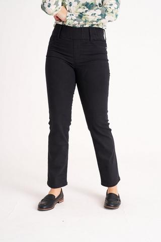 PULL ON STRAIGHT LEG JEGGINGS BLACK