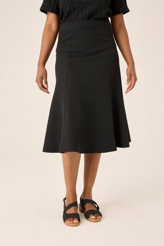 TWILL TRUMPET SKIRT BLACK