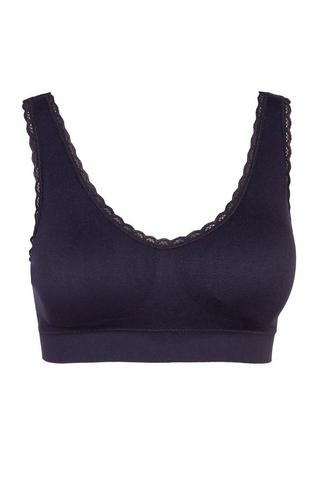 PADDED SEAMLESS BRA BLACK