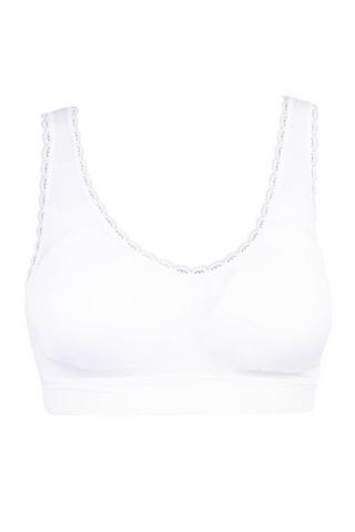 PADDED SEAMLESS BRA WHITE