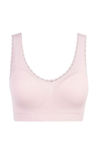 PADDED SEAMLESS BRA BEIGE