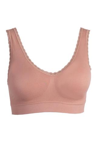 PADDED SEAMLESS BRA CARAMEL