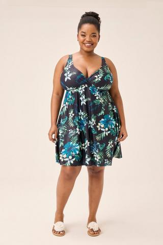 WONDERFIT PRINTED SWIMDRESS