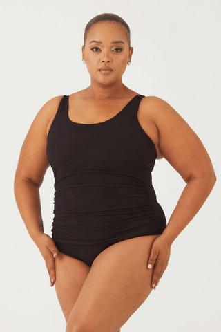 WONDERFIT ONE PIECE SWIMSUIT BLACK