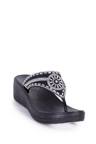 WEDGE SANDALS BLACK