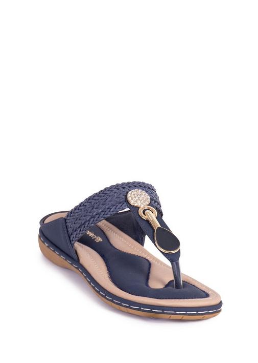 Navy thong sandals deals