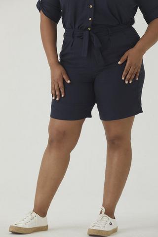 LINEN SHORTS NAVY