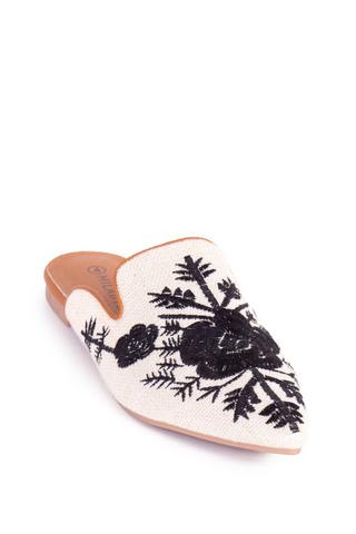 OPEN BACK MULE EMBROIDERED