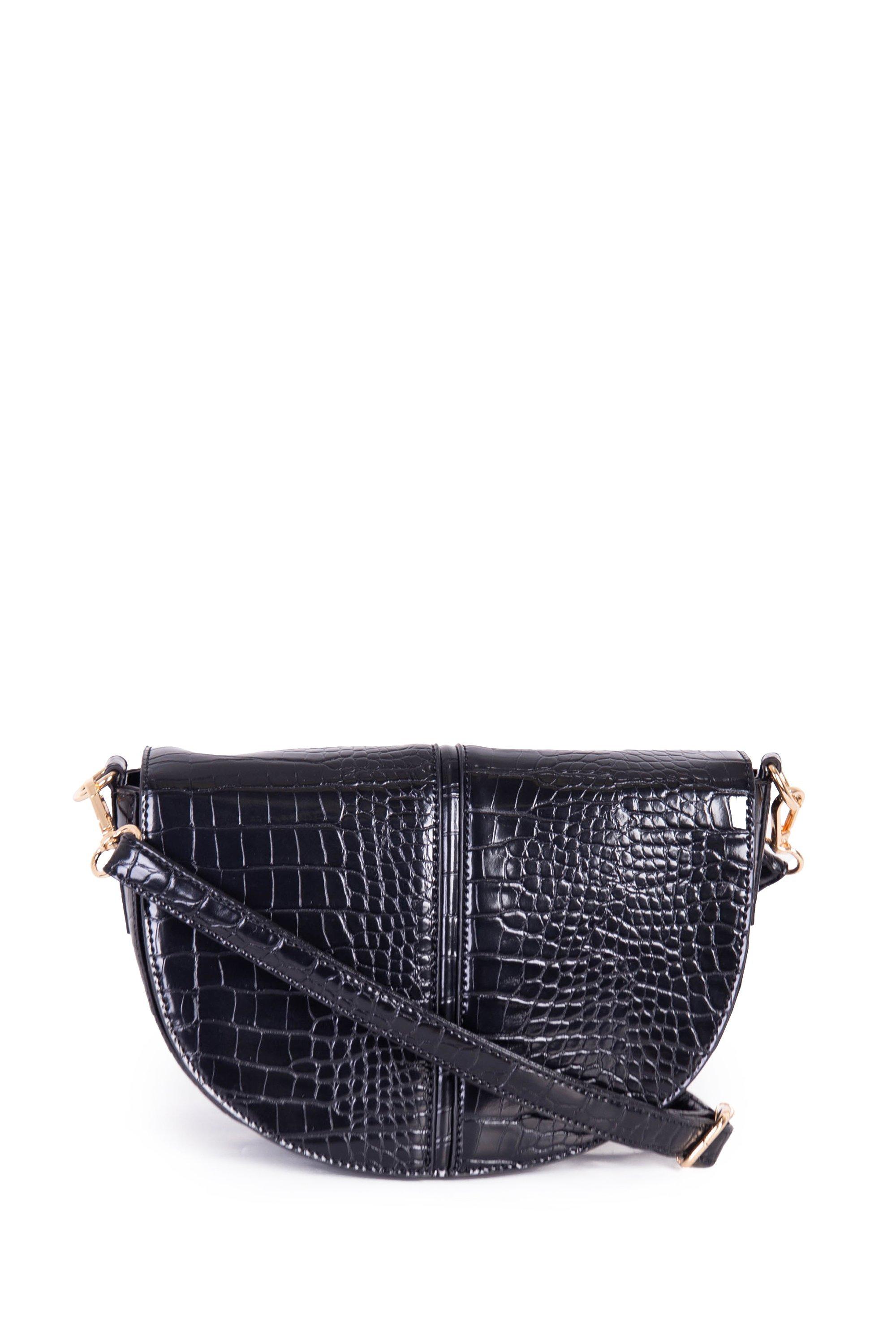 OVAL CROSSBODY BAG TEXTURED - 1 - Black