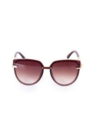 BROWN FRAMELESS SUNGLASSES