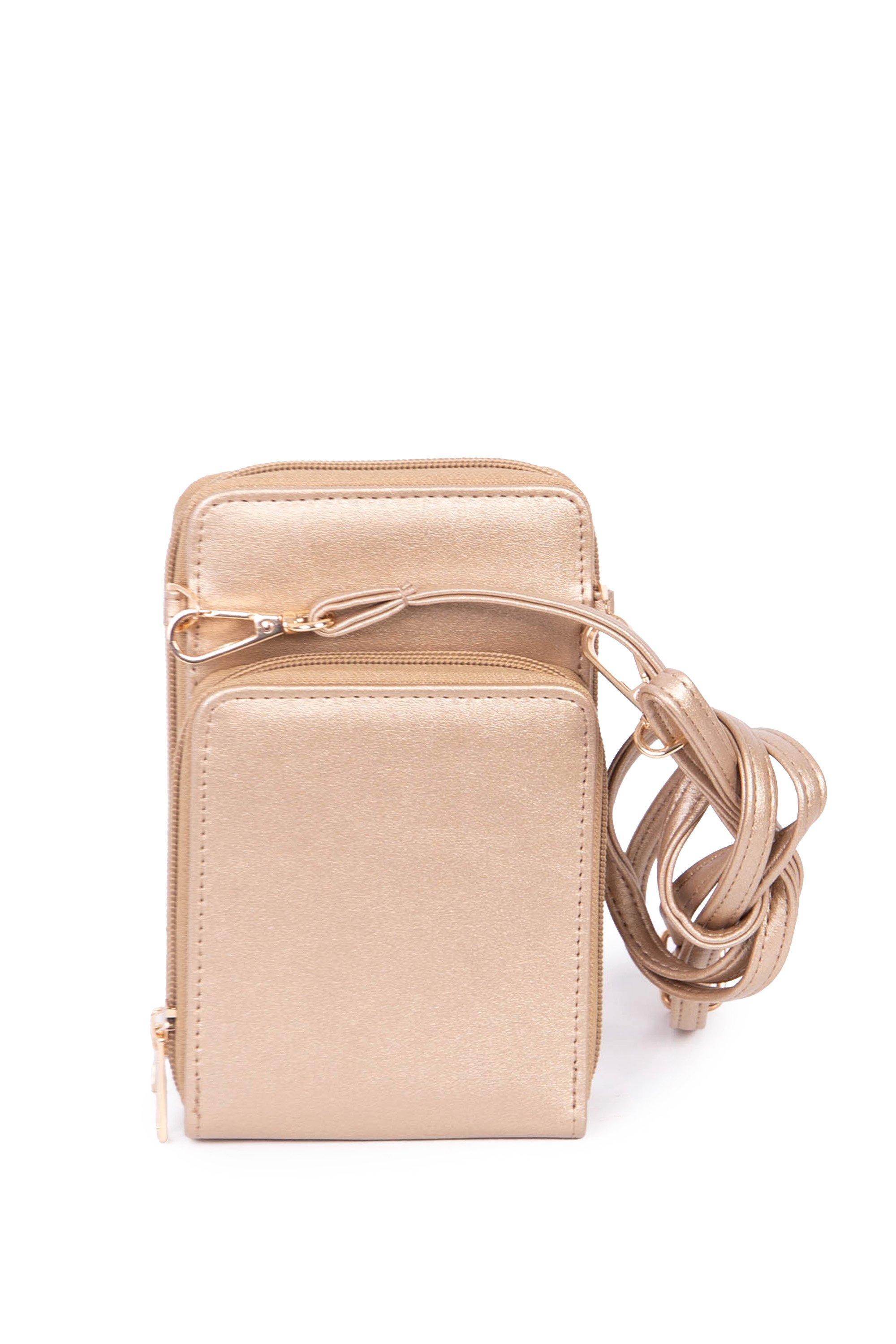 CELLPHONE BAG METALLIC - 1 - Antique Gold